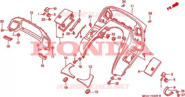 METER PANEEL Honda MOTO 800 PC800 1989  PC800K