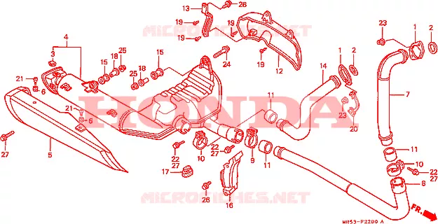 UITLAATDEMPER Honda MOTO 800 PC800 1989  PC800K