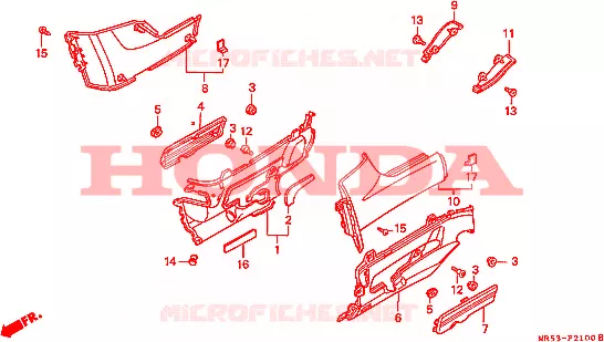ZIJ-AFDEKKING Honda MOTO 800 PC800 1990  PC800L