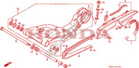 ZWAAI ARM/KETTINGKAST voor Honda VFR 400 R3 1990