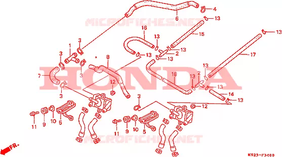 LUCHTZUIGKLEP Honda MOTO 1000 CBR 1991  CBR1000FM