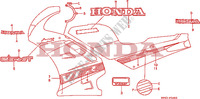 STREEP/MERK(4) voor Honda VFR 750 1993