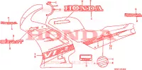 STREEP/MERK(4) voor Honda VFR 750 1993