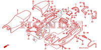 ZITTING/ACHTER KAP (VFR750FR/FS/FT/FV) voor Honda VFR 750 1996