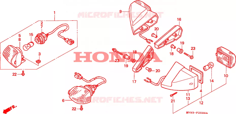 KNIPPERLICHT Honda MOTO 600 CBR 1993  CBR600F2P