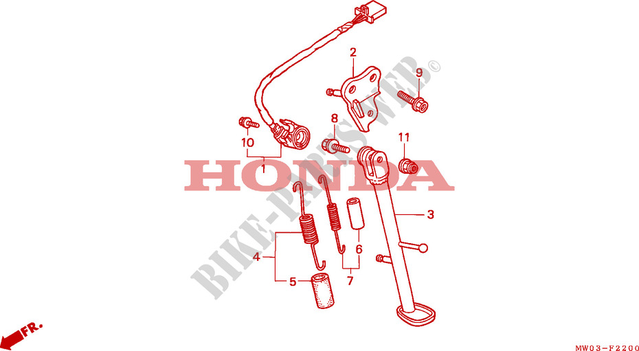STANDAARD voor Honda CBR 900 FIREBLADE 1993