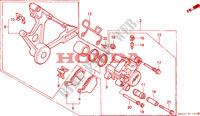 ACHTER REMKLAUW (CB750F2) voor Honda SEVEN FIFTY 750 1995