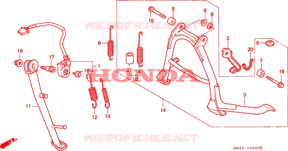 STANDAARD Honda MOTO 750 CB 1993  CB750F2N