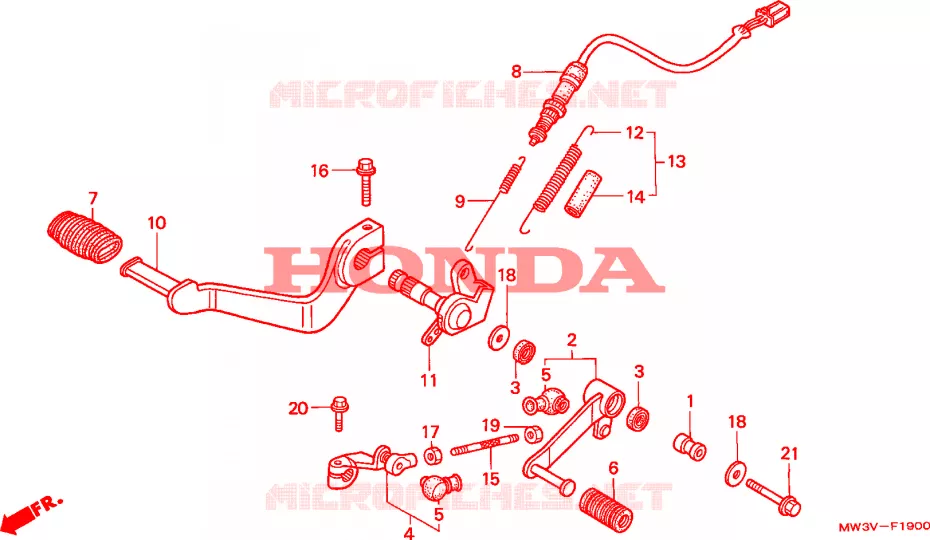 PEDAAL Honda MOTO 750 CB 2003  CB750F21