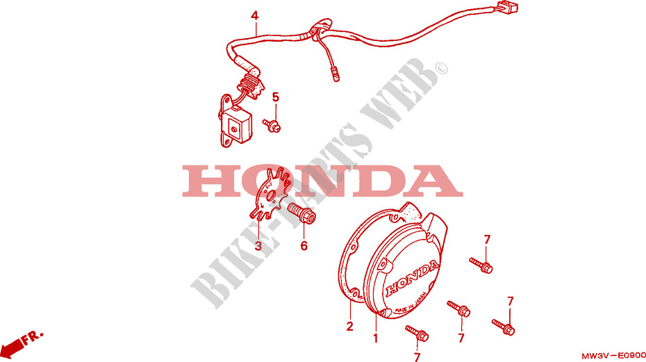 PULS GENERATOR voor Honda CB SEVEN FIFTY 750 2001