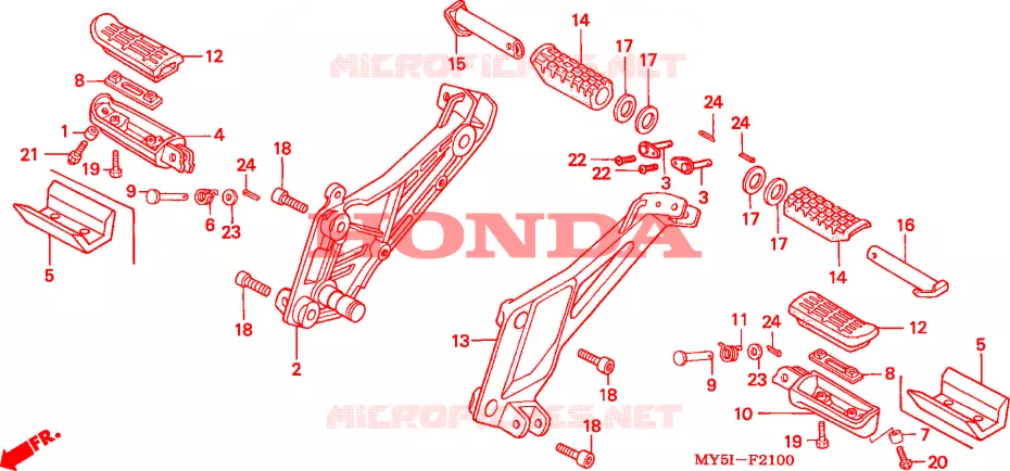 OPSTAP Honda MOTO 500 CB 2001  CB500S2