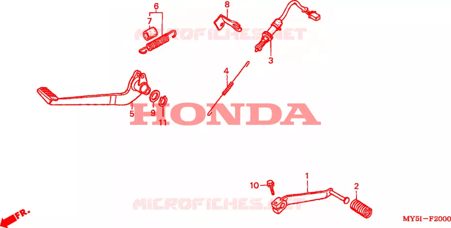 PEDAAL Honda MOTO 500 CB 2001  CB5002