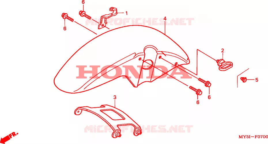 VOOR STROOMLIJNKAP Honda MOTO 500 CB 2002  CB500S2