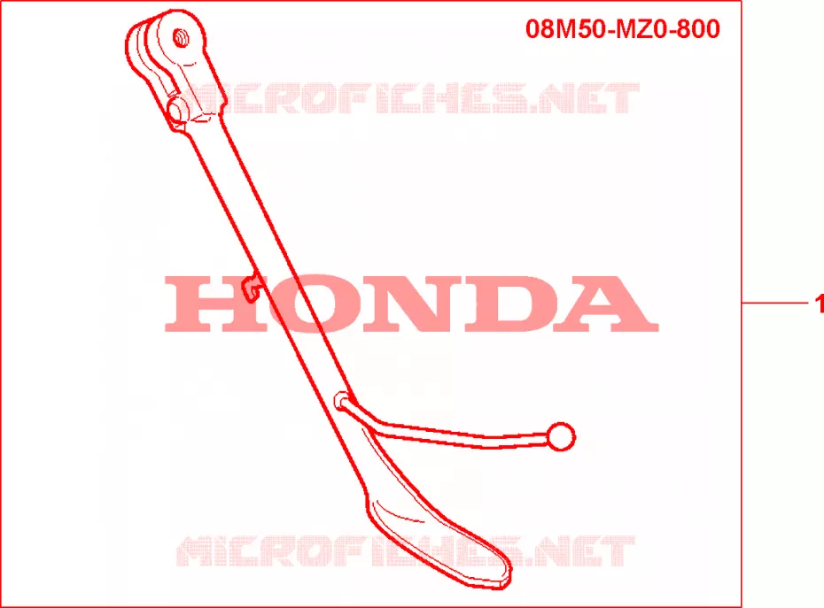 CHROME SIDE STAND Honda MOTO 1500 GOLD-WING 2002  GL1500CD2