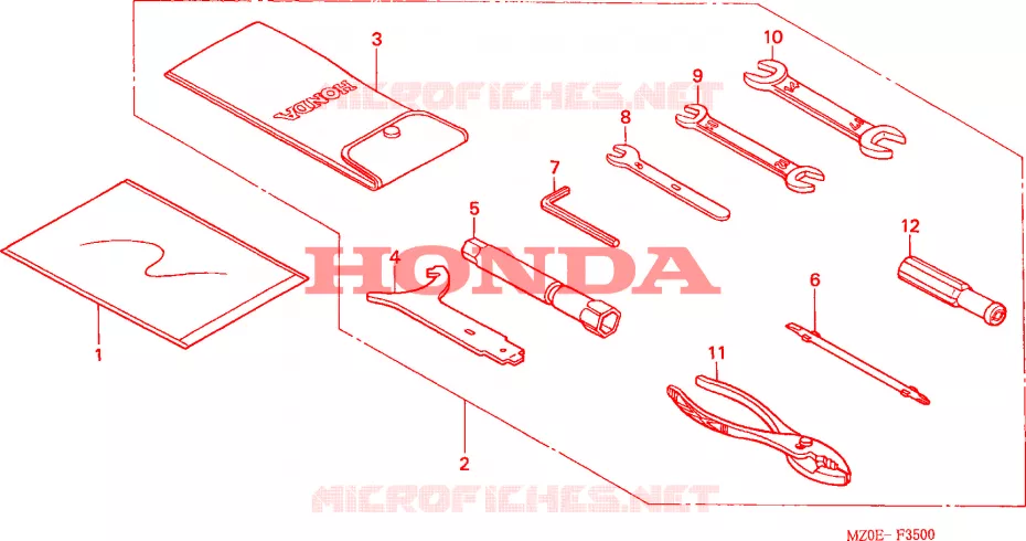 GEREEDSCHAP Honda MOTO 1500 GOLD-WING 2001  GL1500CD1