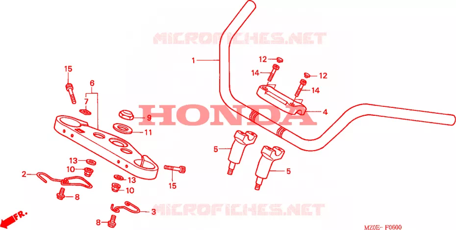 HENDEL PIJP/BOVENSTE BRUG Honda MOTO 1500 GOLD-WING 2003  GL1500CD3