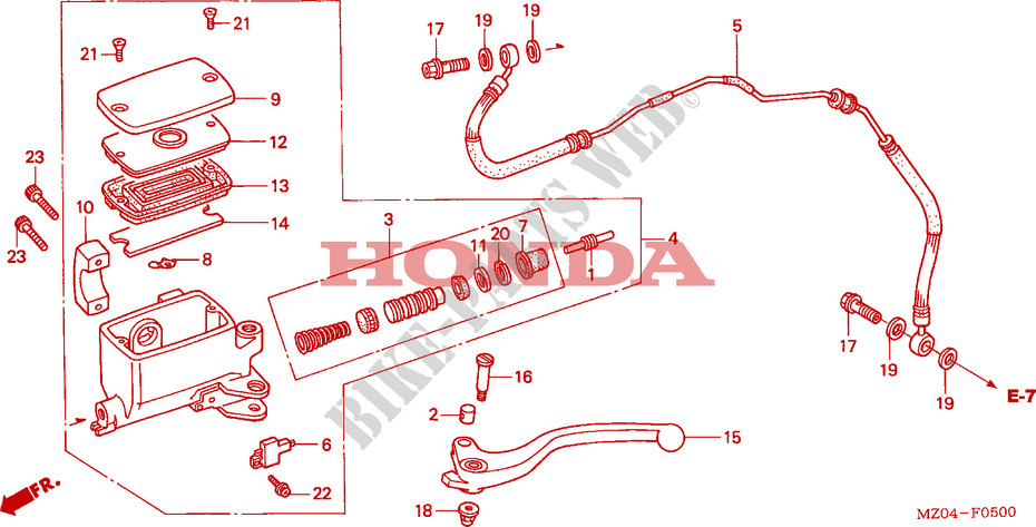 KOPPELING HOOFDCILINDER voor Honda VALKYRIE 1500 F6C 2003