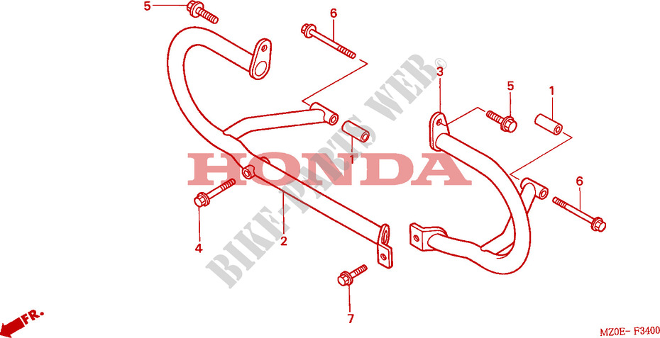 MOTOR BESCHERMING voor Honda 1500 F6C 2001