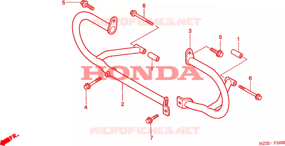 MOTOR BESCHERMING Honda MOTO 1500 GOLD-WING 2002  GL1500CD2