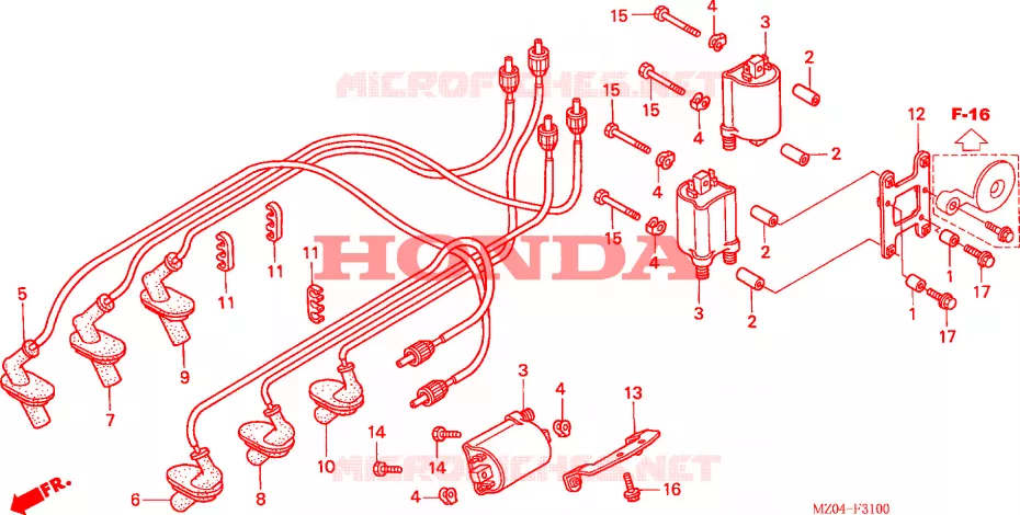 ONTSTEKINGSSPOEL Honda MOTO 1500 GOLD-WING 2003  GL1500C3