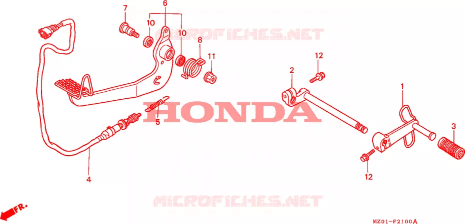 PEDAAL Honda MOTO 1500 GOLD-WING 2003  GL1500C3