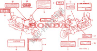 WAARSCHUWINGSLABEL voor Honda VALKYRIE 1500 F6C TOURER 2000