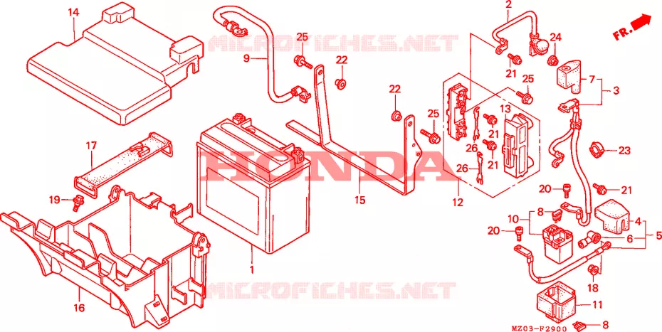 ACCU Honda MOTO 1500 GOLD-WING 2000  GL1500CTY