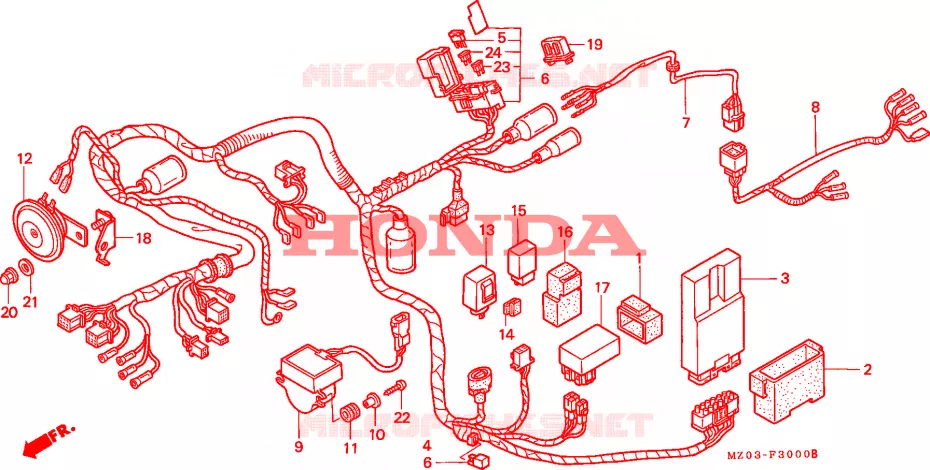 BEDRADINGSBUNDEL Honda MOTO 1500 GOLD-WING 2000  GL1500CTY