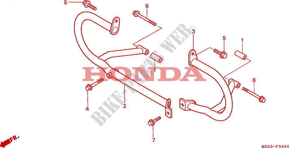 MOTOR BESCHERMING voor Honda VALKYRIE 1500 F6C 1997