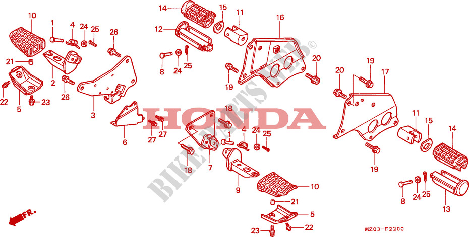 OPSTAP voor Honda 1500 F6C 1997