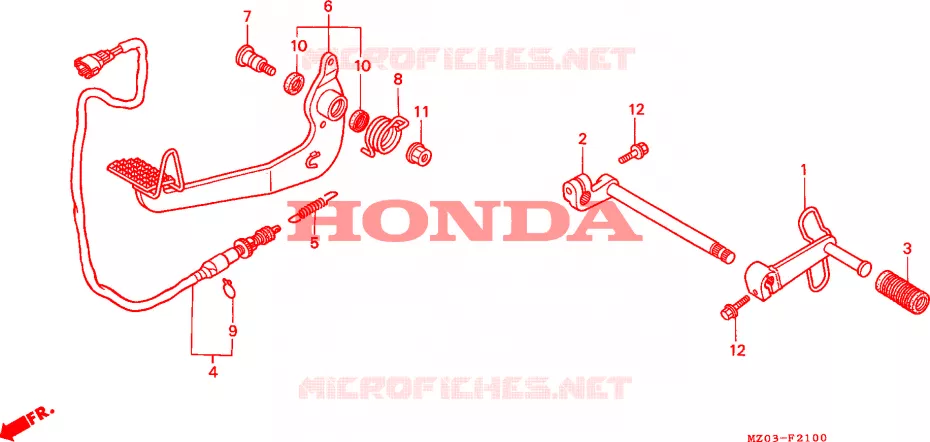 PEDAAL Honda MOTO 1500 GOLD-WING 1999  GL1500CTX