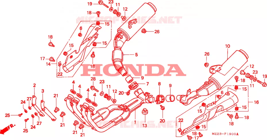 UITLAATDEMPER Honda MOTO 1000 CBR 1999  CBR1000FX