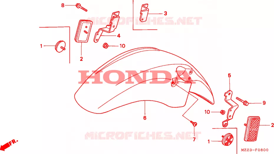 VOOR STROOMLIJNKAP Honda MOTO 1000 CBR 2000  CBR1000FX