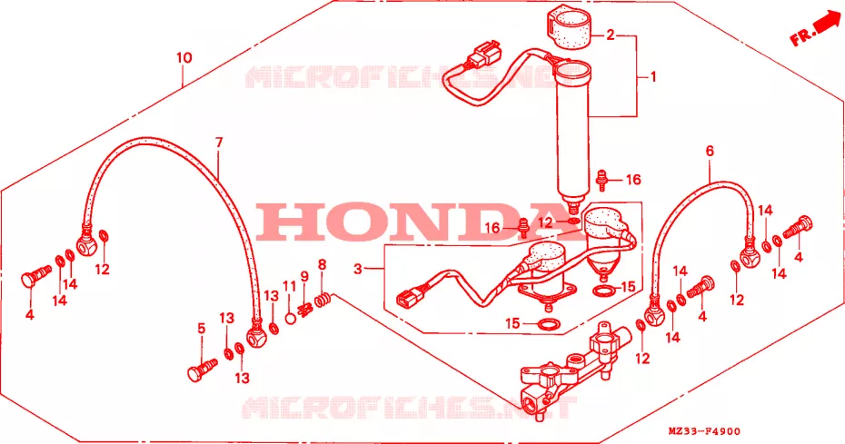 LUCHTDISTRIBUTEUR Honda MOTO 1500 GOLD-WING 1995  GL1500AS