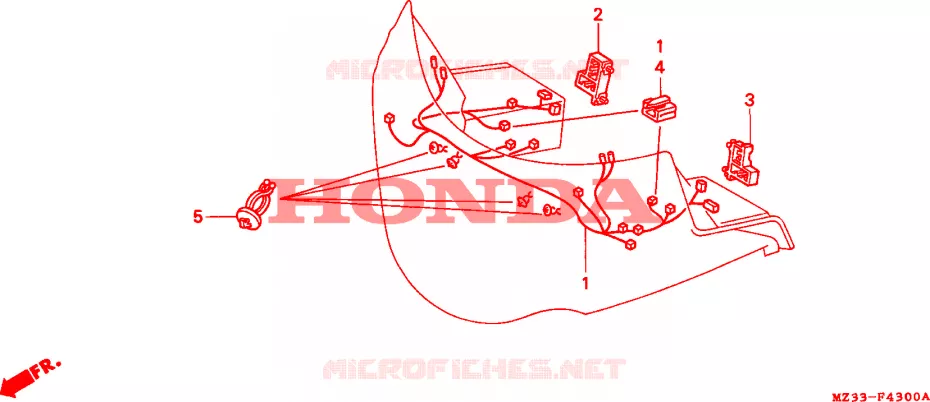 STROOMLIJNKAP SUB BUNDEL Honda MOTO 1500 GOLD-WING 1996  GL1500AT