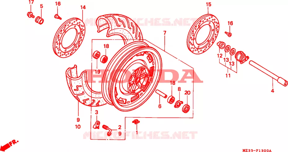 VOOR WIEL Honda MOTO 1500 GOLD-WING 1996  GL1500AT