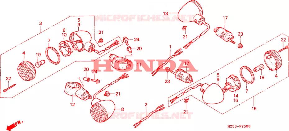 KNIPPERLICHT Honda MOTO 750 VF 1996  VF750CDT