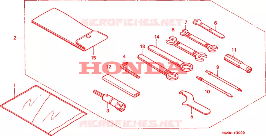 GEREEDSCHAP Honda MOTO 750 VF 1998  VF750CW