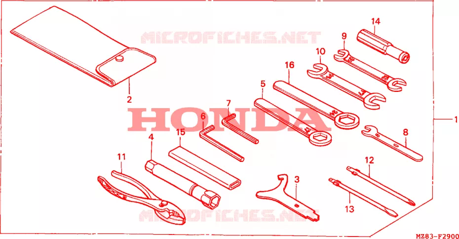 GEREEDSCHAP Honda MOTO 600 SHADOW 1995  VT600CDS