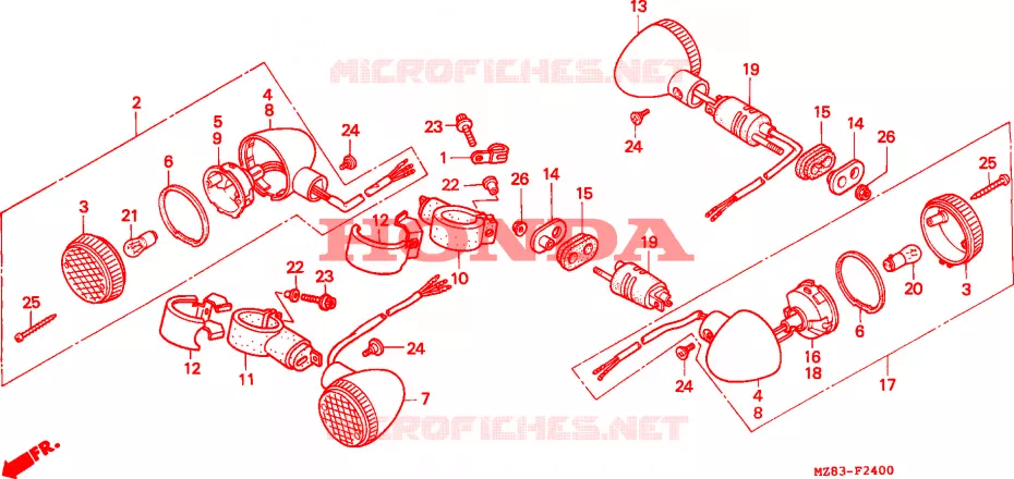 KNIPPERLICHT Honda MOTO 400 STEED 1995  NV400CS