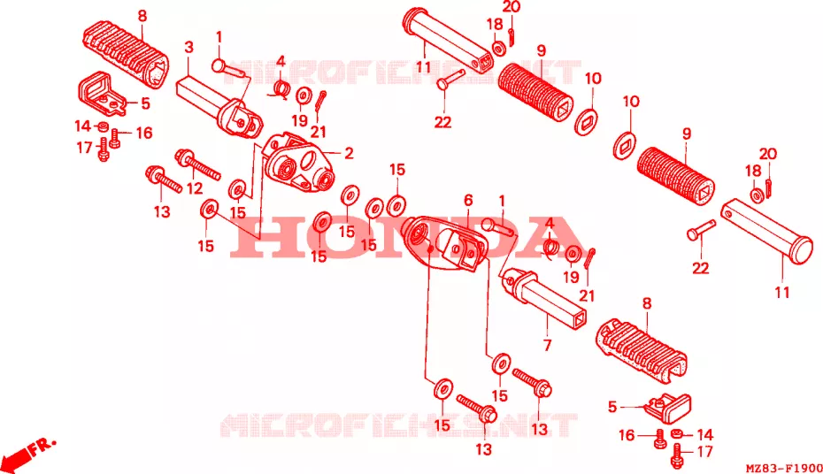 OPSTAP Honda MOTO 400 STEED 1995  NV400CS
