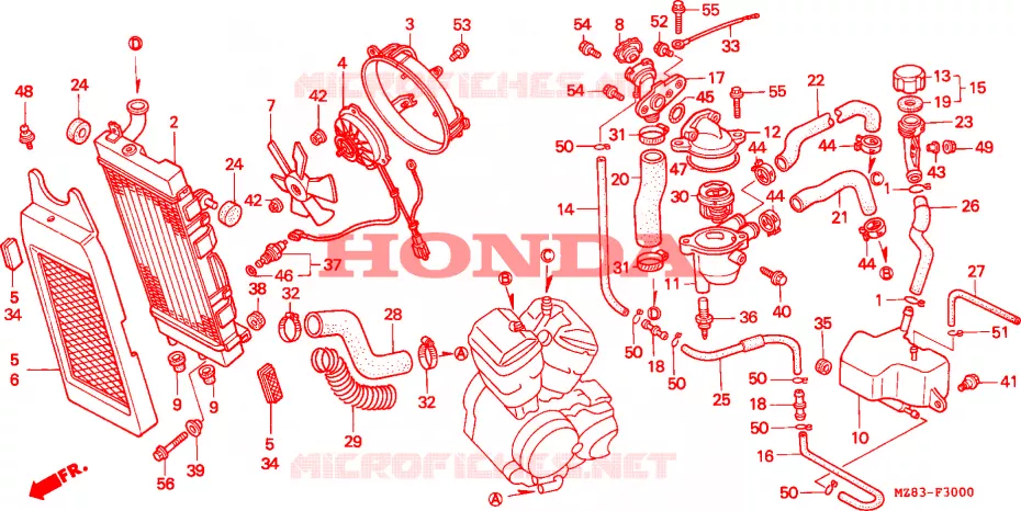 RADIATOR Honda MOTO 400 STEED 1997  NV400CV