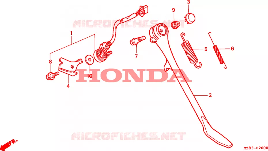STANDAARD Honda MOTO 400 STEED 1995  NV400CS