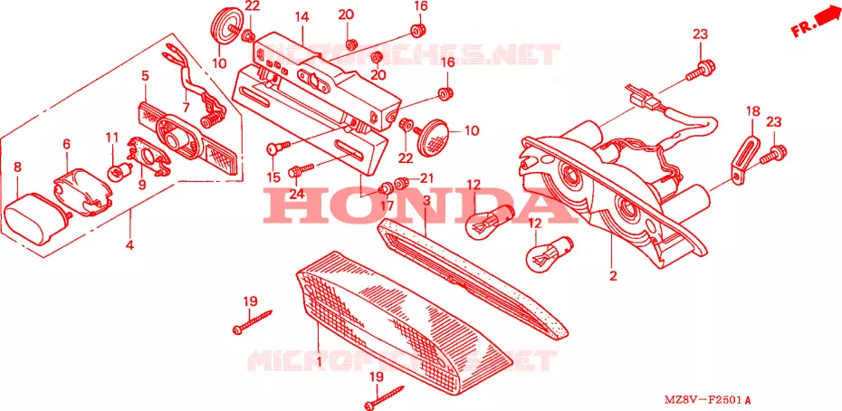 ACHTERLICHT(2) Honda MOTO 600 SHADOW 1999  VT600CD2X