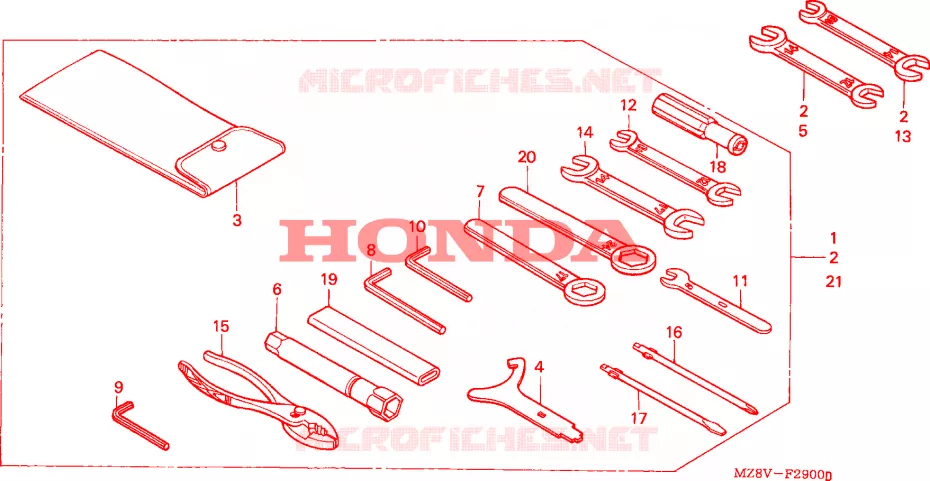 GEREEDSCHAP Honda MOTO 600 SHADOW 1998  VT600CDW