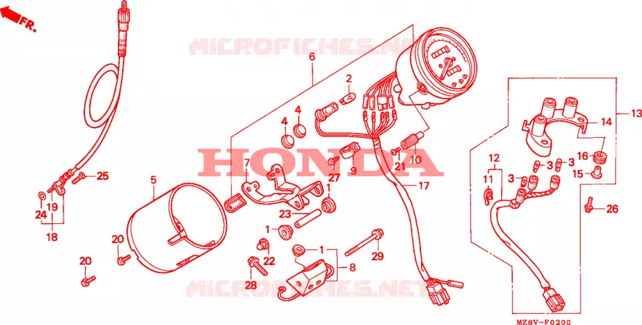 METER Honda MOTO 600 SHADOW 1999  VT600CD2X