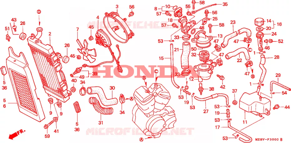 RADIATOR Honda MOTO 600 SHADOW 1998  VT600CDW