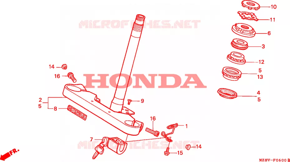 STURING STANG Honda MOTO 600 SHADOW 1997  VT600CDV