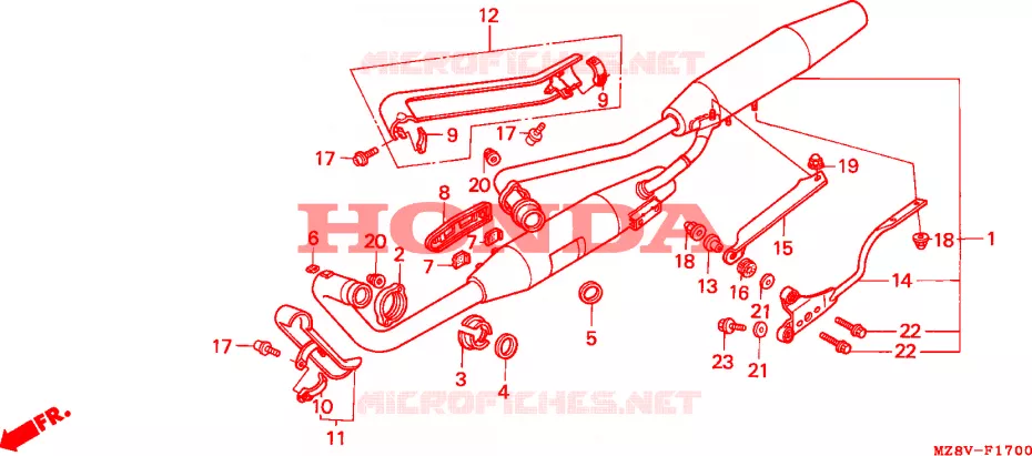 UITLAATDEMPER Honda MOTO 600 SHADOW 1999  VT600CX
