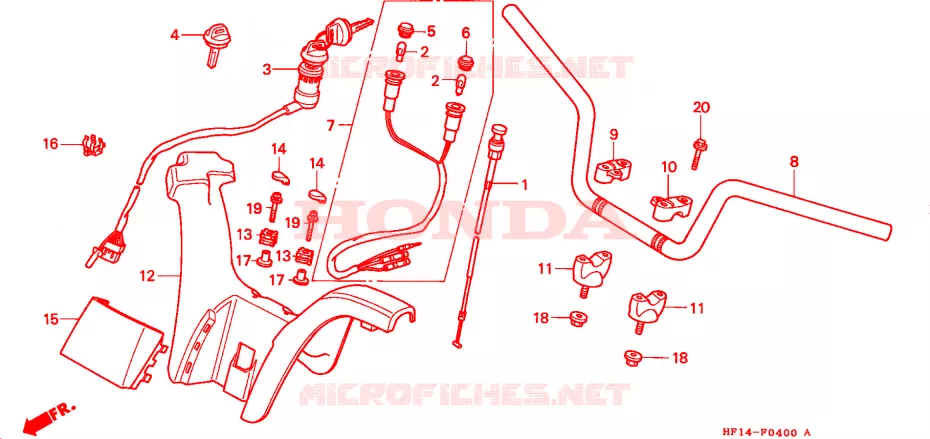HENDEL PIJP Honda ATV 200 FOURTRAX 1991  TRX200DM